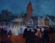unknow artist Procession at Nenvic Germany oil painting artist